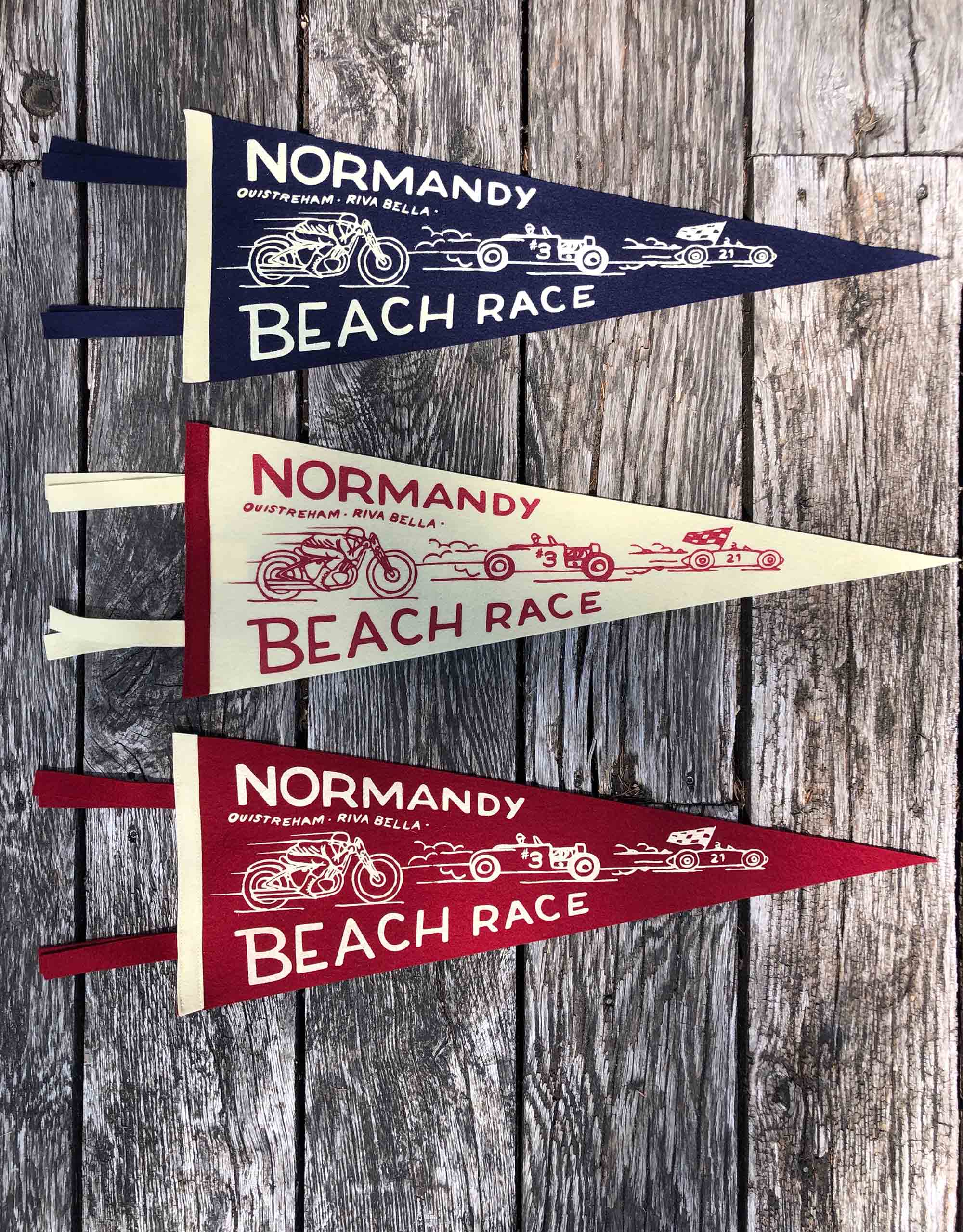 Fanions Tricolores de la Normandy Beach Race